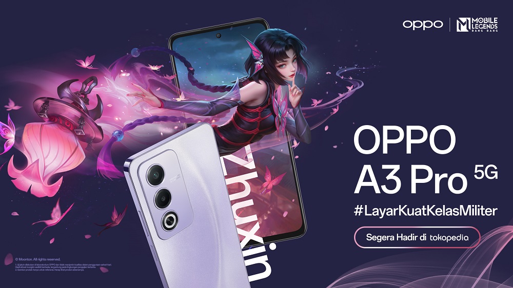 Gandeng Mobile Legends, OPPO A3 Pro 5G Segera Hadir dengan Performa Juara dan Ketangguhan Kelas Militer